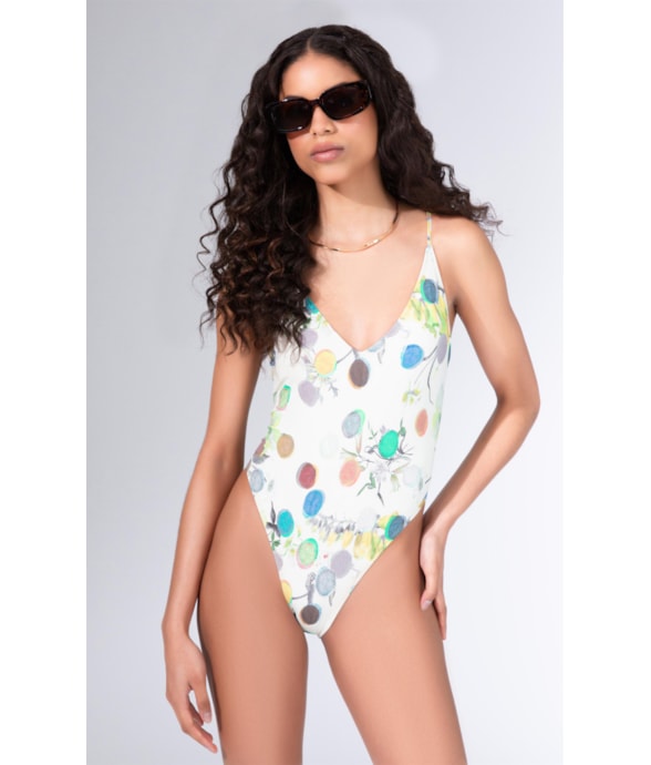 Maiô Regata Asa Delta Bouquet Off White