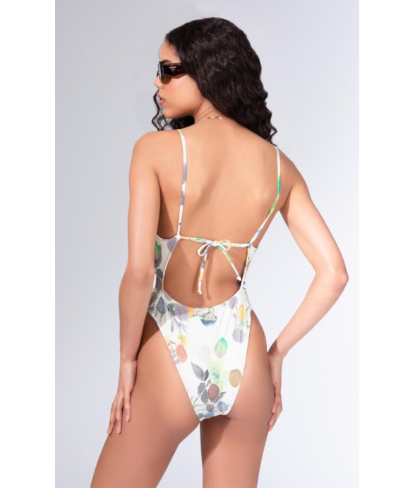 Maiô Regata Asa Delta Bouquet Off White
