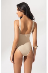 Maiô Regata Canelado Sculpt Areia