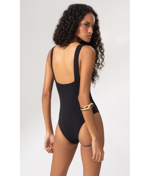 Maiô Regata Canelado Sculpt Preto