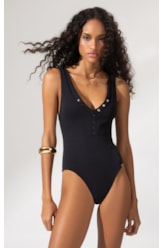 Maiô Regata Canelado Sculpt Preto