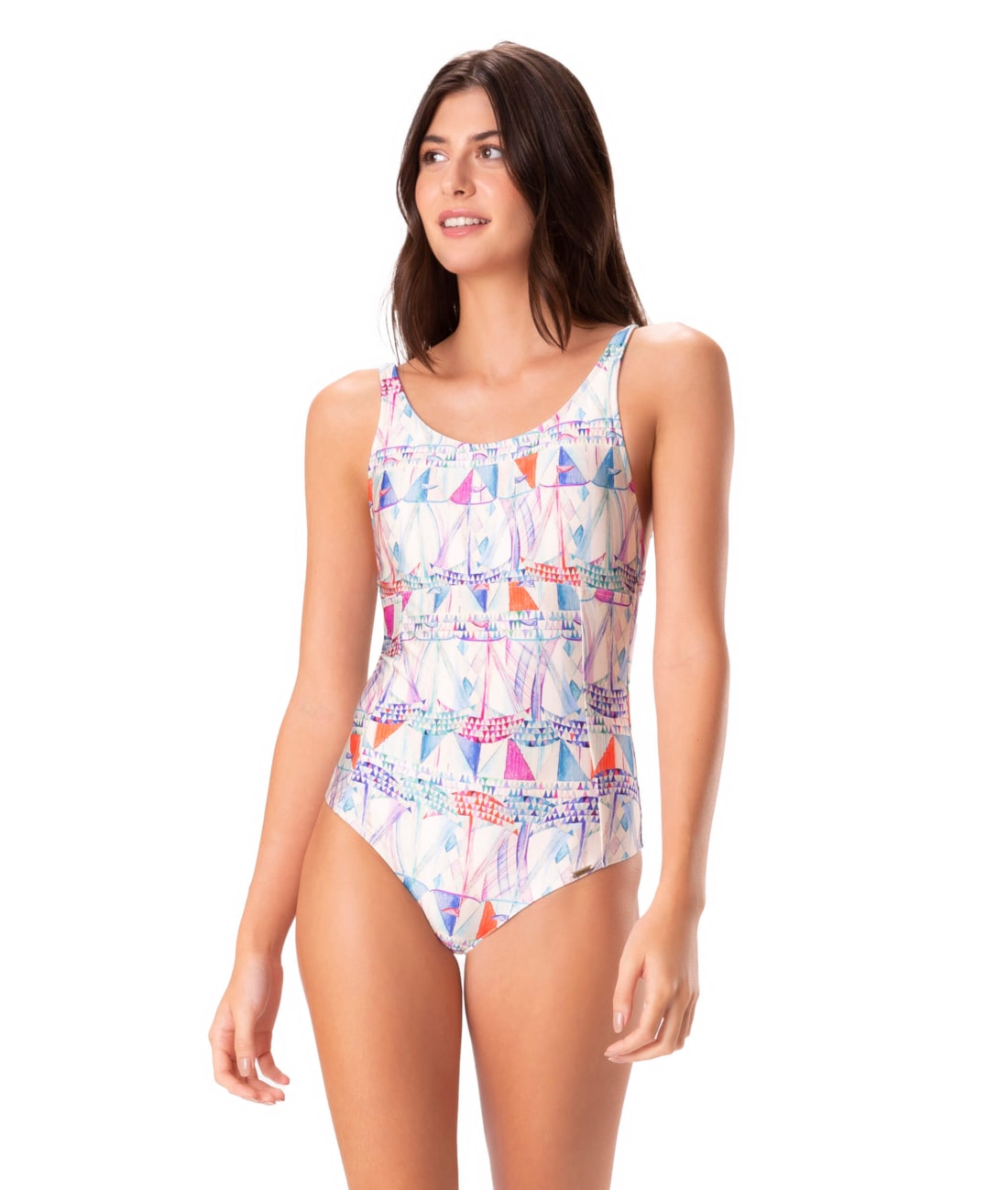 Maiô Regata Recort Comfort Veleiros Off White