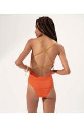 Maiô Regata Texture Laranja