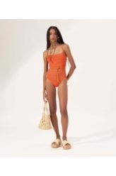 Maiô Regata Texture Laranja