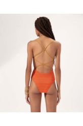 Maiô Regata Texture Laranja