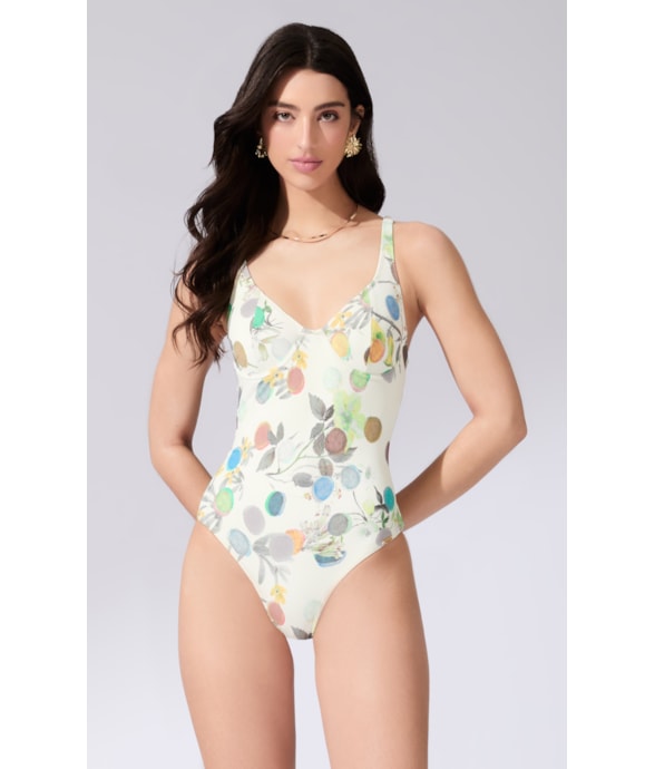 Maiô Triângulo Comfort Bouquet Off White