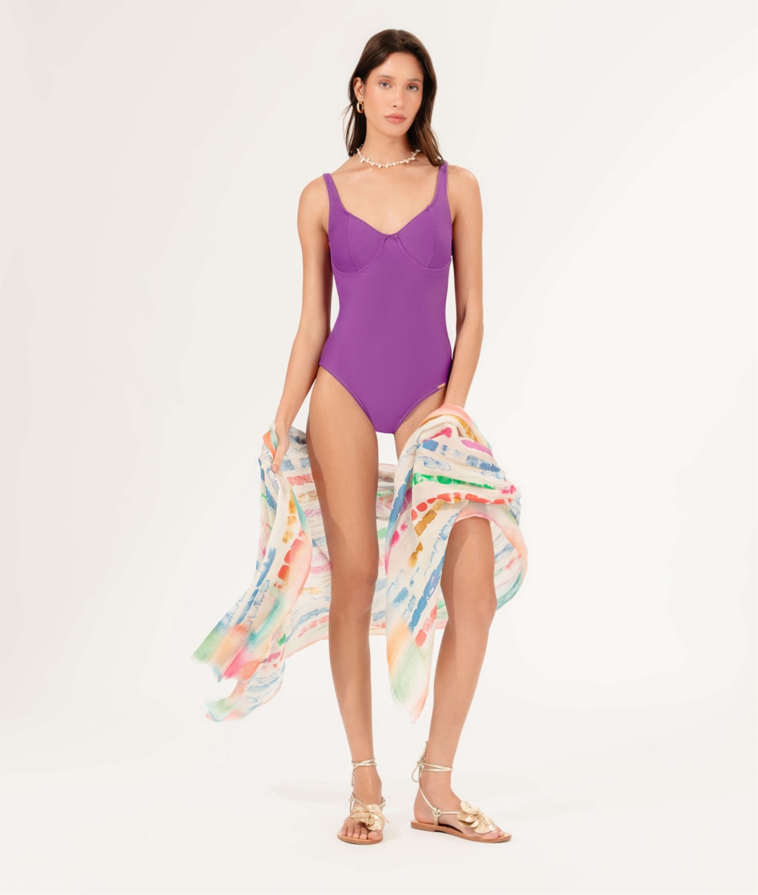 Maiô Triângulo Comfort Pop Violeta