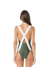 Maiô Triangulo Recorte Liso Verde Militar