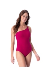 Maiô Um Ombro Só Minimal Skin Bordeaux