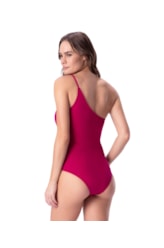 Maiô Um Ombro Só Minimal Skin Bordeaux