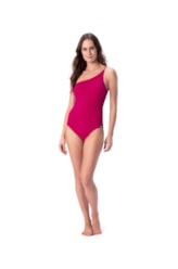 Maiô Um Ombro Só Minimal Skin Bordeaux