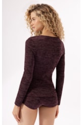 Mini Shorts Rib Alpine Vinho