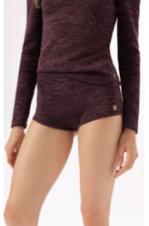 Mini Shorts Rib Alpine Vinho