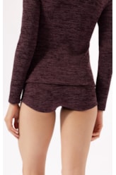 Mini Shorts Rib Alpine Vinho