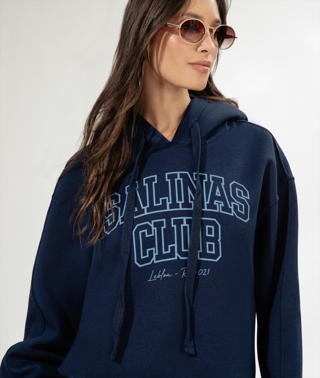 Moletom Cropped Salinas Club Marinho