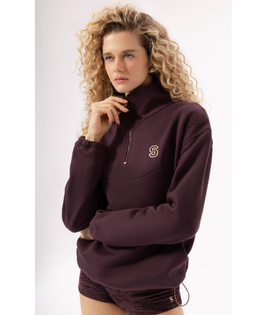 Moletom Gola Alta Ski Dark Wine