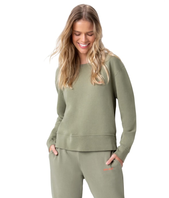 Moletom Holiday Garment Dye Verde Militar