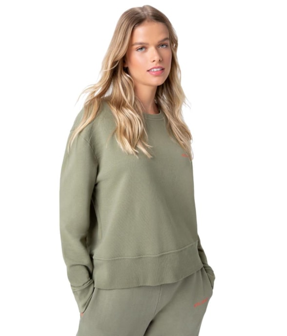 Moletom Holiday Garment Dye Verde Militar