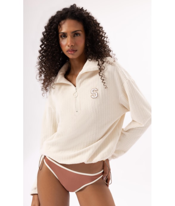 Moletom Malha Snow Off White