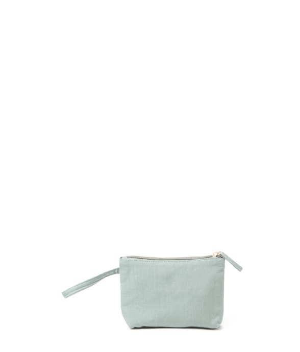 Necessaire Pequena de Linho Siren Salina Verde Claro