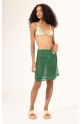 Pareô Tricot Lurex Verde Escuro