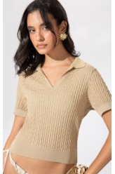 Polo Tricot Bel Air Dourado
