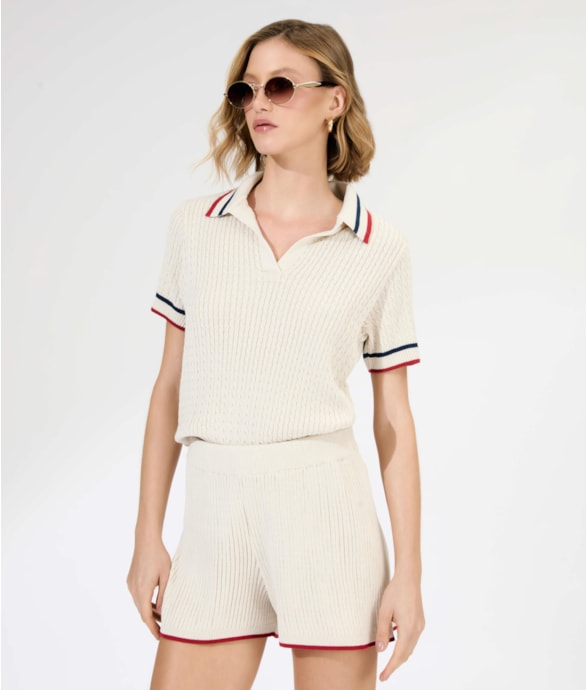 Polo Tricot College Off White