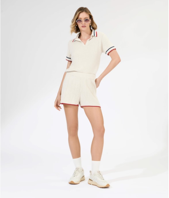 Polo Tricot College Off White