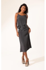 Regata Alcinha Satin Waves Preto