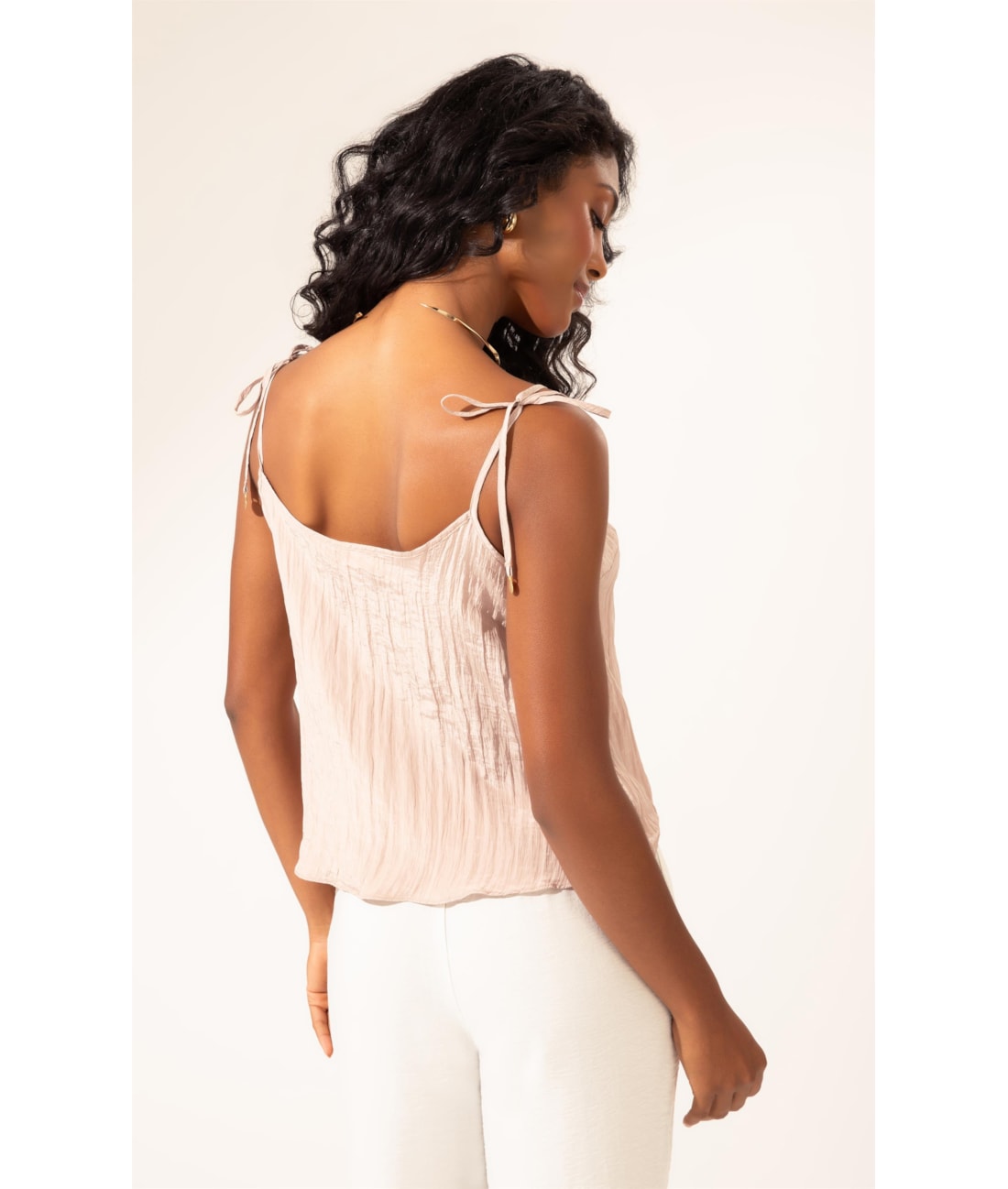 Regata Alcinha Satin Waves Rosa Dusty