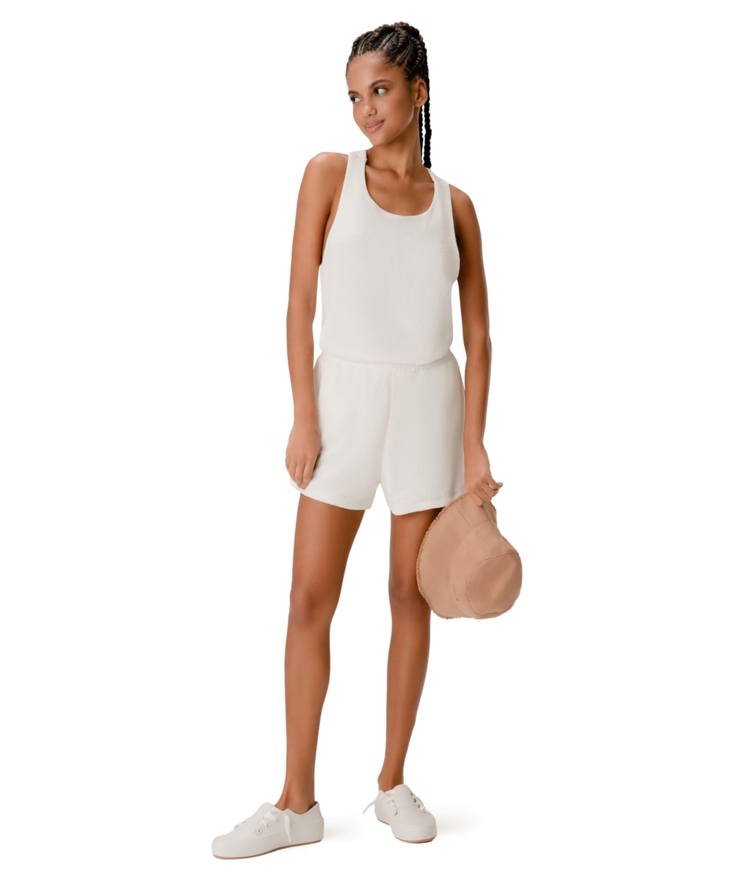 Regata Malha Tricot Off White