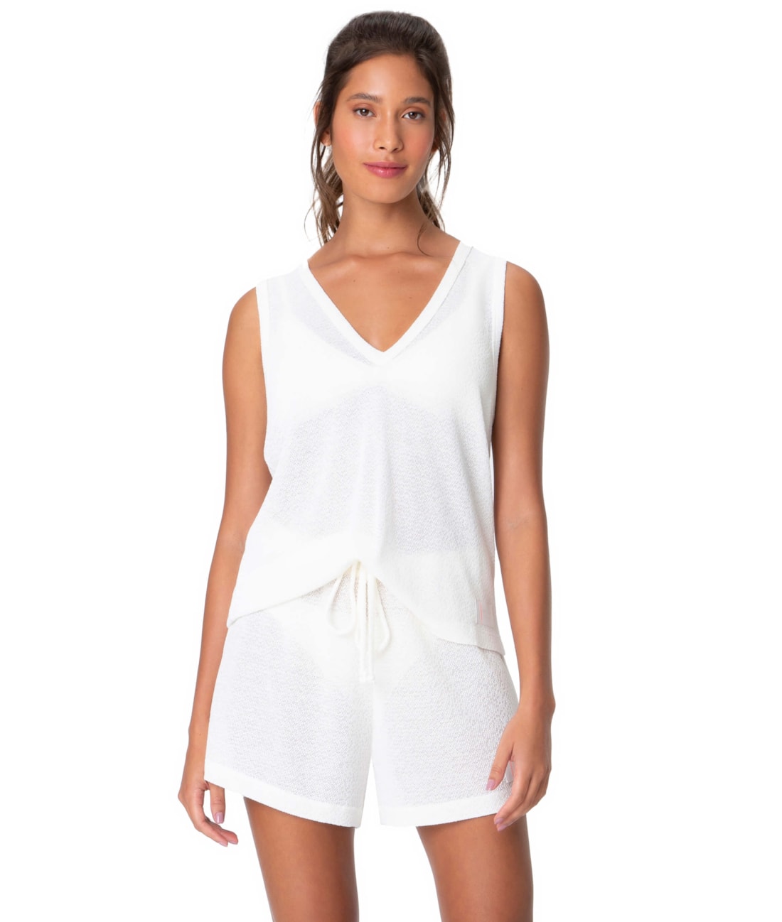 Regata Malha Tricot Off White