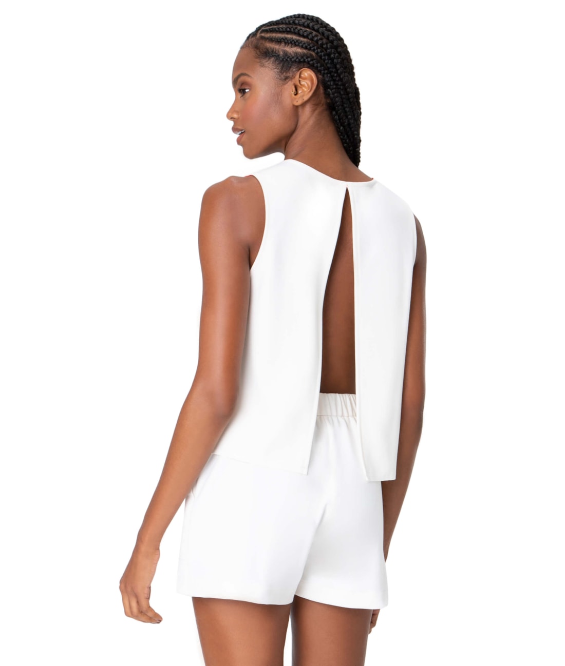 Regata Ponto Roma Decote Costas Off White