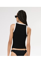 Regata Rib Bicolor Preto