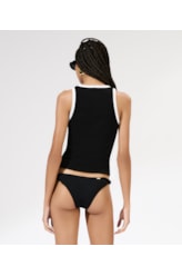 Regata Rib Bicolor Preto