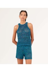 Regata Tricot Color Azul Bic