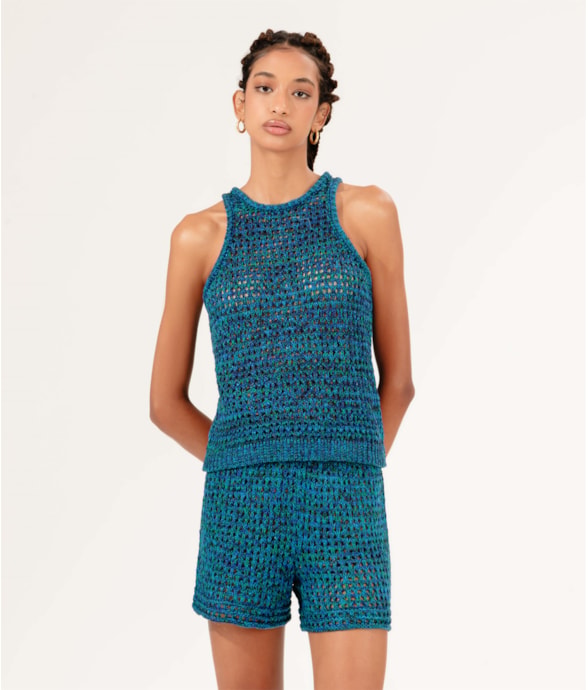 Regata Tricot Color Azul Bic
