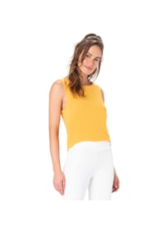 Regata Tricot Visco Amarelo