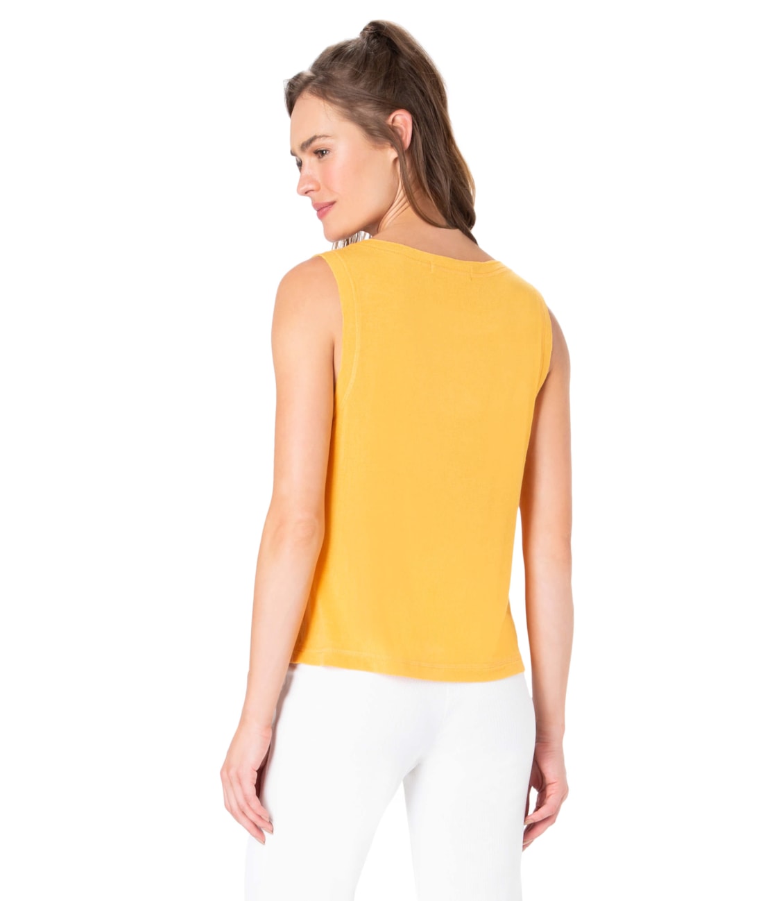 Regata Tricot Visco Amarelo