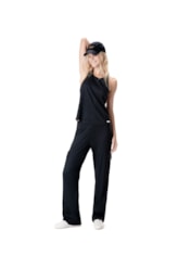 Regata Visco Crepe Preto Mescla