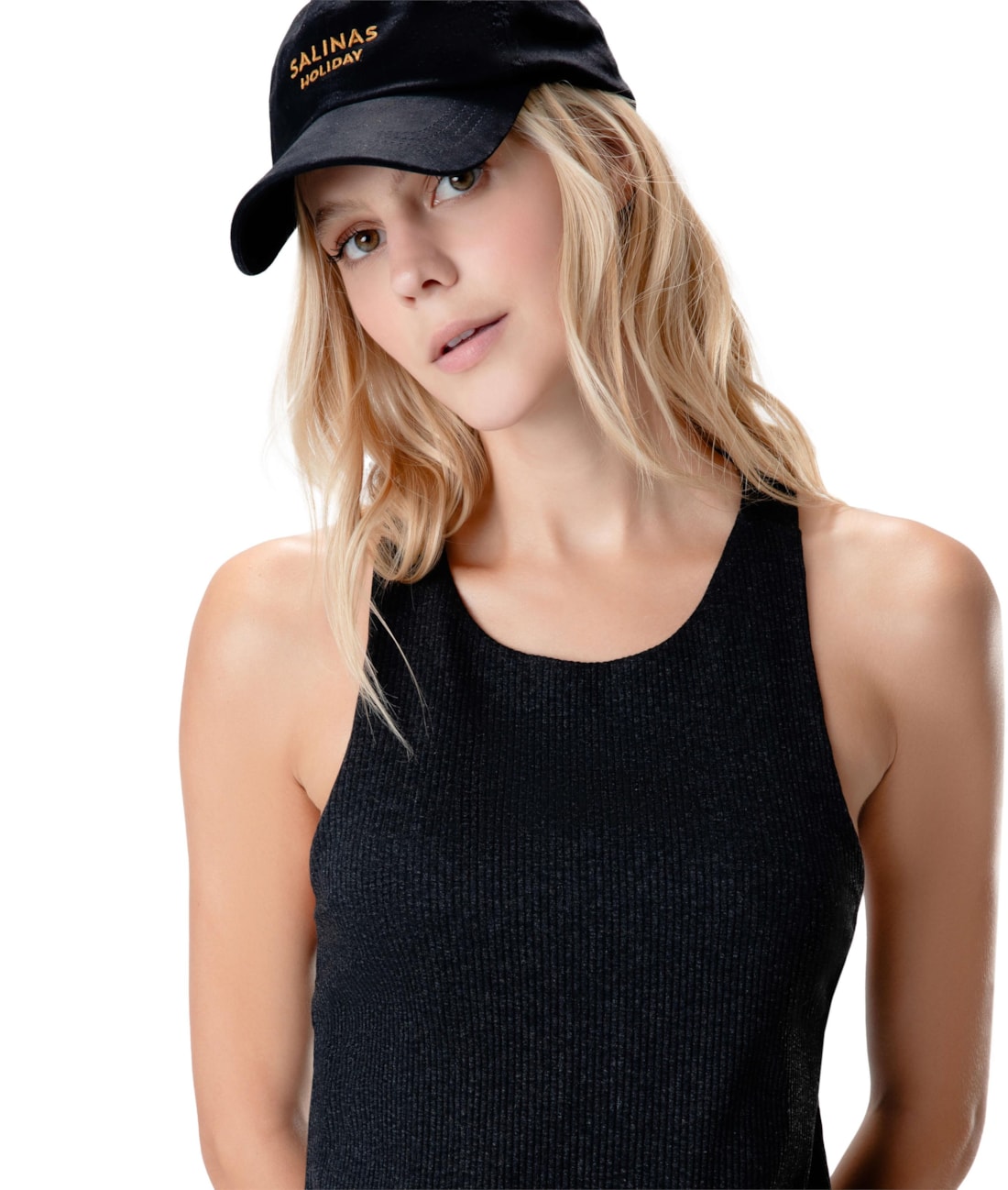 Regata Visco Crepe Preto Mescla