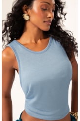 Regata Visco Tricot Azul Jeans