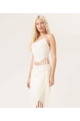 Saia Amour Franjas Off White
