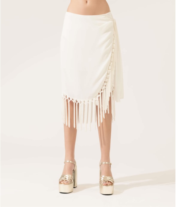 Saia Amour Franjas Off White