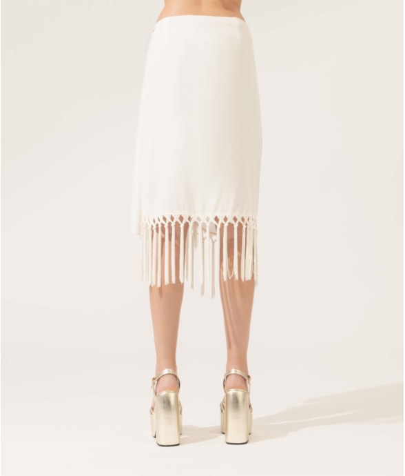 Saia Amour Franjas Off White
