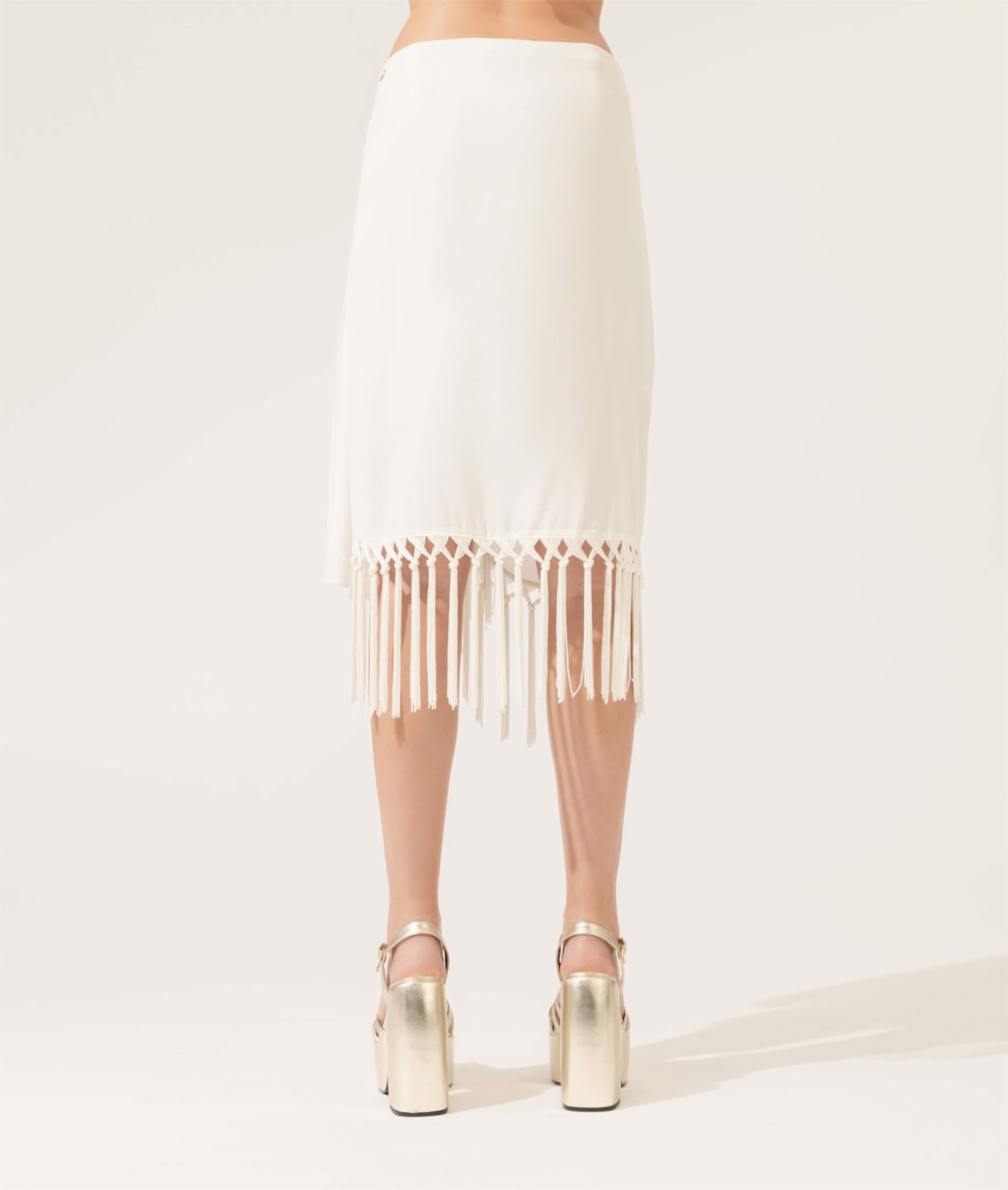 Saia Amour Franjas Off White