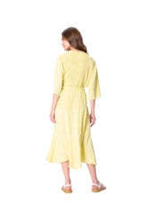 Saia Camadas Stone Amarelo Limao