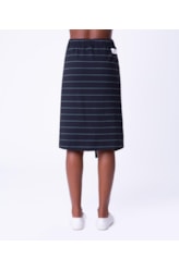 Saia Cotton Stripe Transpassada Verde Militar