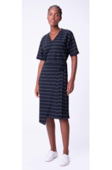Saia Cotton Stripe Transpassada Verde Militar
