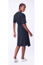 Saia Cotton Stripe Transpassada Verde Militar